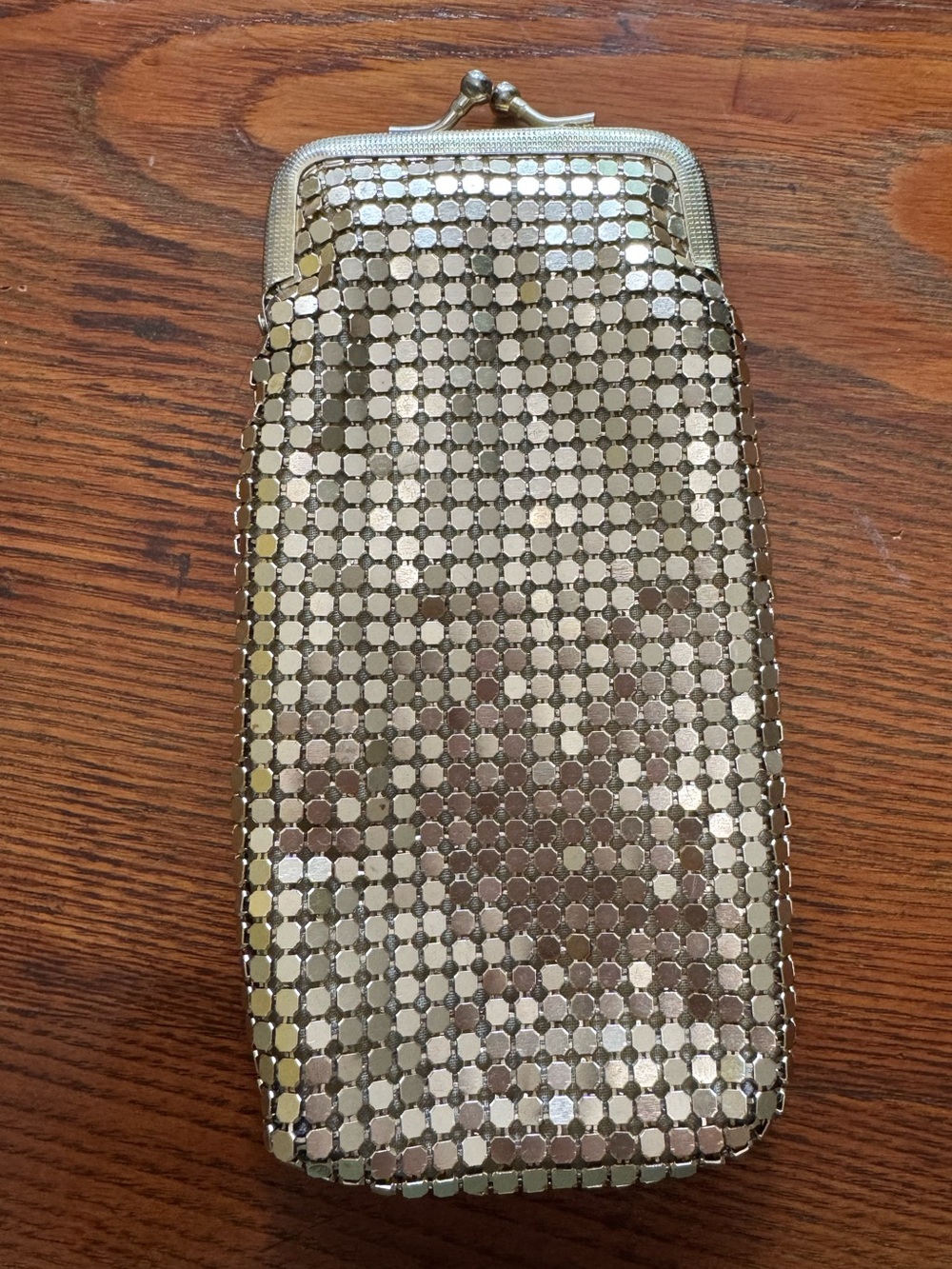 Vintage Gold Metallic Mesh Cigarette Sleeve Case